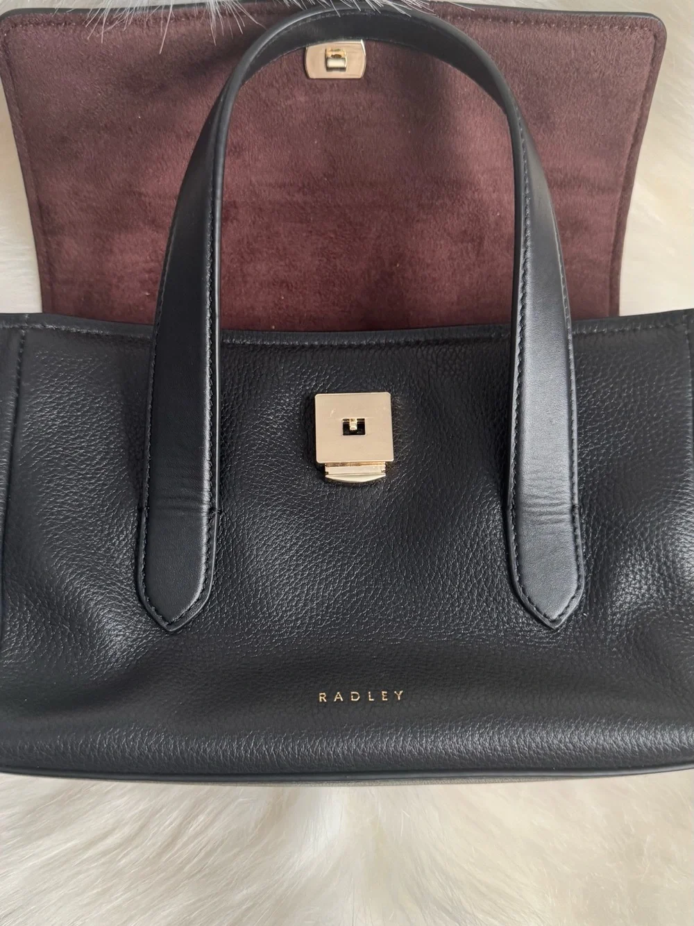 Radley Black Leather Top-Handle Satchel